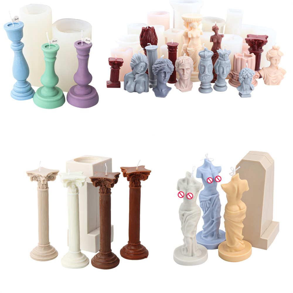 Resin Art Sculptures - Venus Goddess Body Art Statuary Candle