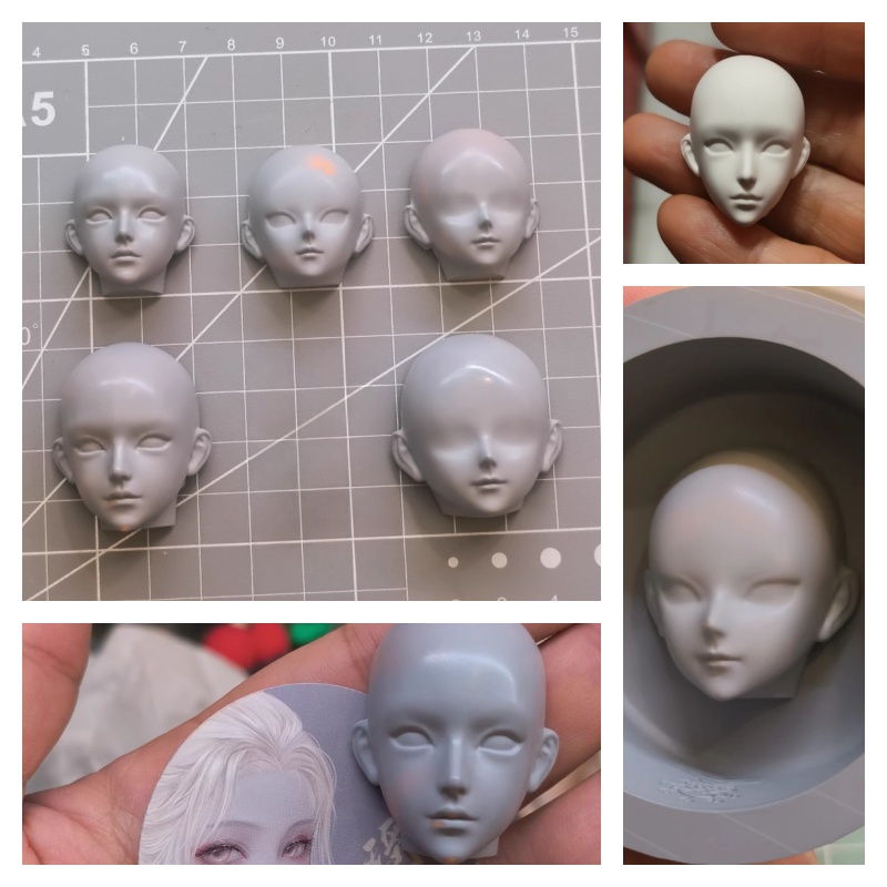 Resin Art Clay - Pottery Facial Silicone Mold Handmade DIY