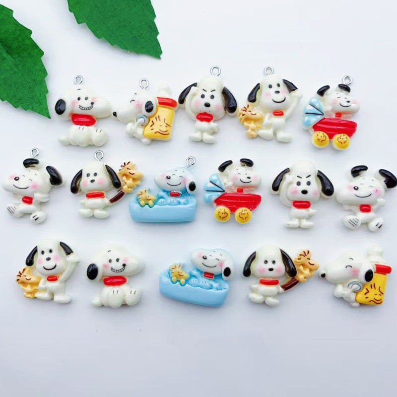 Resin Art Diy Kit - 12pcs resin cartoon dog pendant, DIY