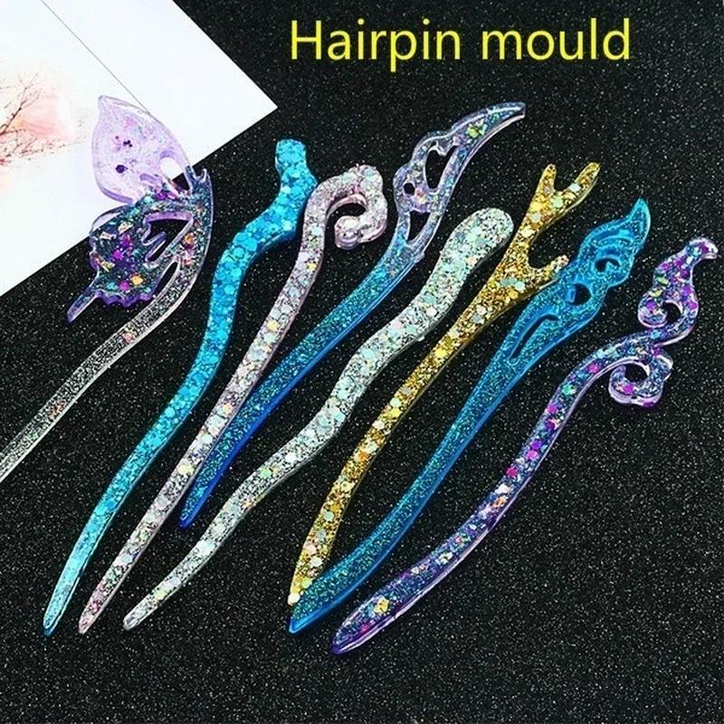 Resin Art Glue - New Transparent Hairpin Silicone Special Mould