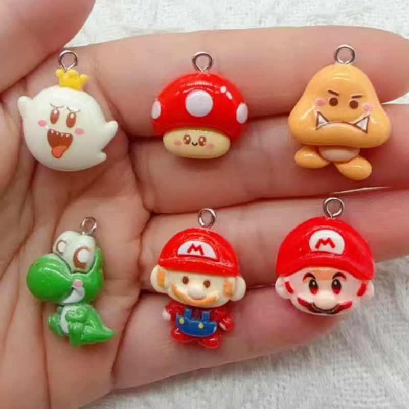 Resin Art Diy Kit - 10pcs resin cartoon pendant, DIY jewelry