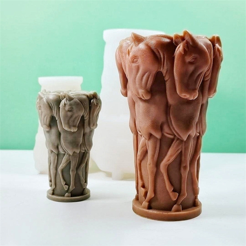 Herd Horse Statue Candle Silic - đánh giá và giá Resin Art Sculptures