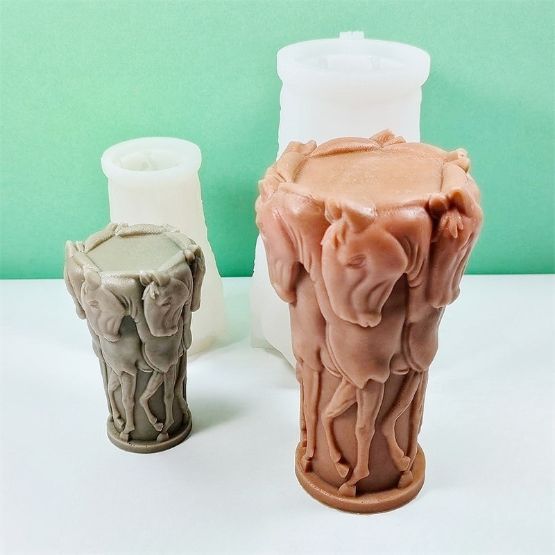 Herd Horse Statue Candle Silic - đánh giá và giá Resin Art Sculptures