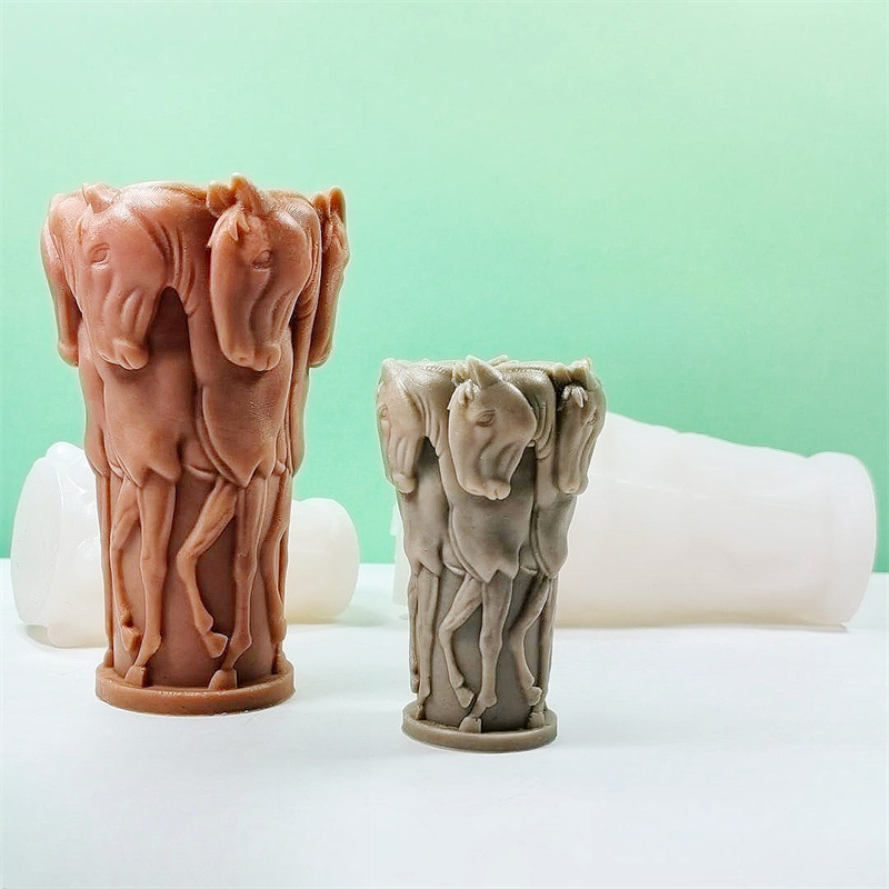 Herd Horse Statue Candle Silic - đánh giá và giá Resin Art Sculptures