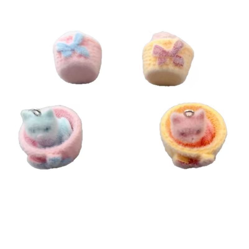 4pcs 3D plush resin cat pendan - đánh giá và giá Resin Art Diy Kit