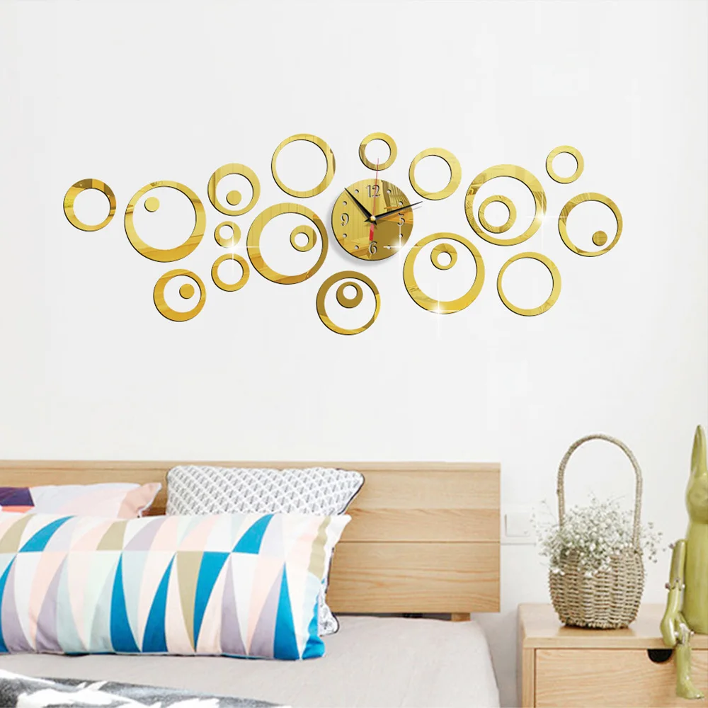 3D Stereo Acrylic Mirror Large - đánh giá và giá Resin Art Wall Clock