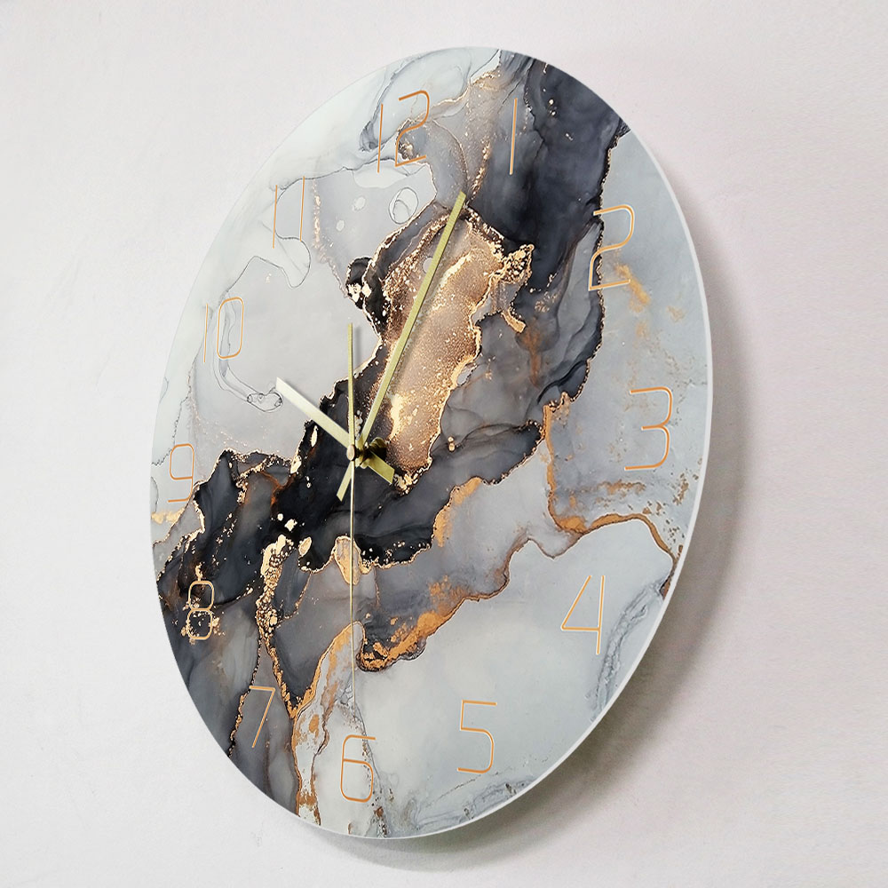 Trừu Tượng Rượu Mực In Hình Đồ - đánh giá và giá Resin Art Wall Clock