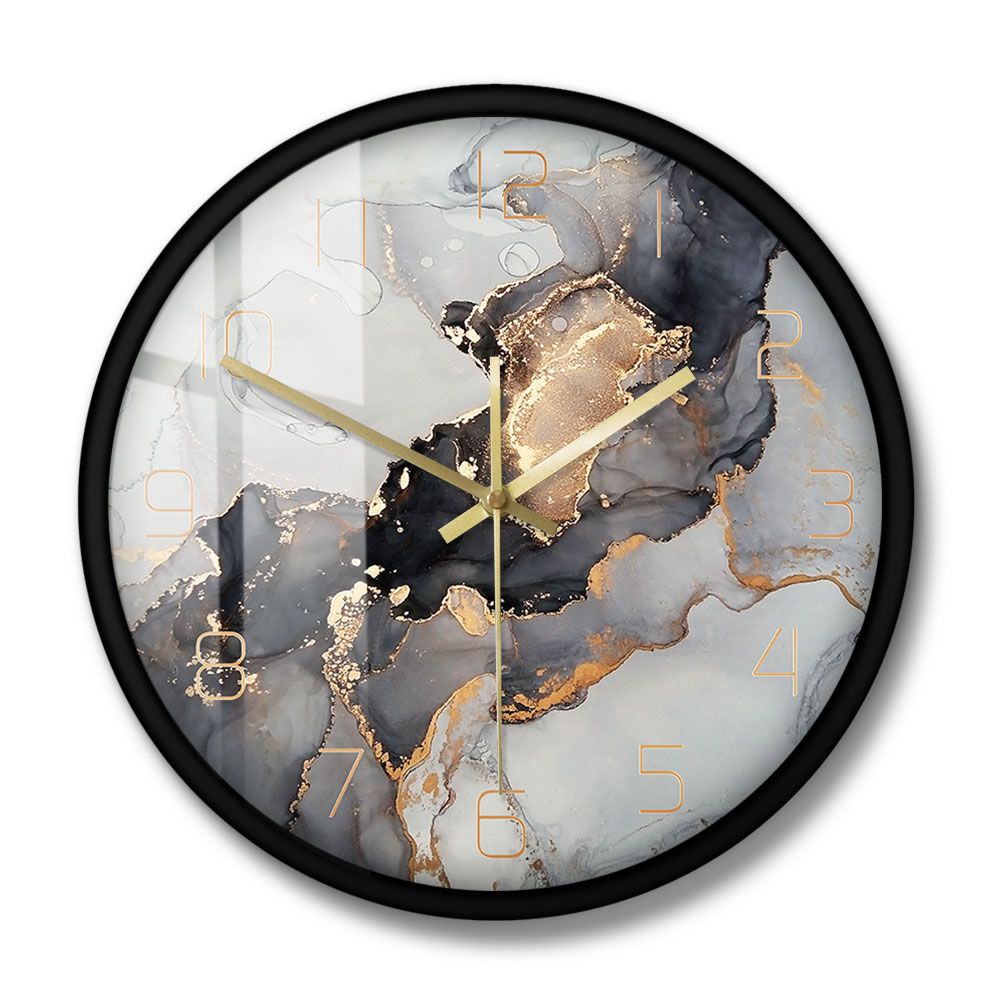 Trừu Tượng Rượu Mực In Hình Đồ - đánh giá và giá Resin Art Wall Clock
