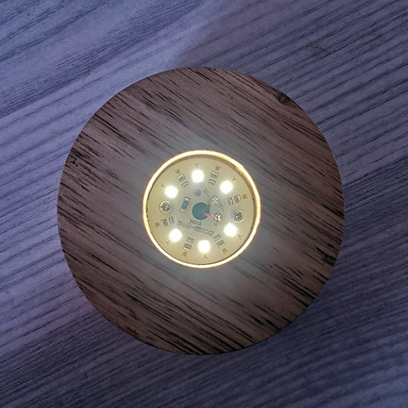 8cm Round Wooden LED Light Dis - đánh giá và giá Resin Art Stand