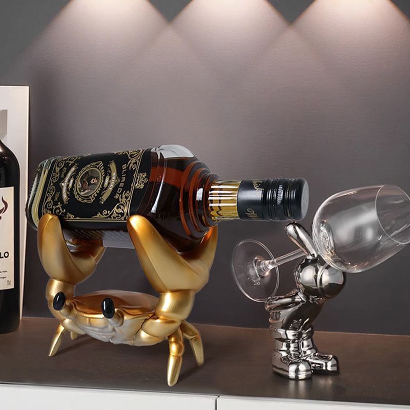 Creative Crab Wine Rack Sculpt - đánh giá và giá Resin Art Stand