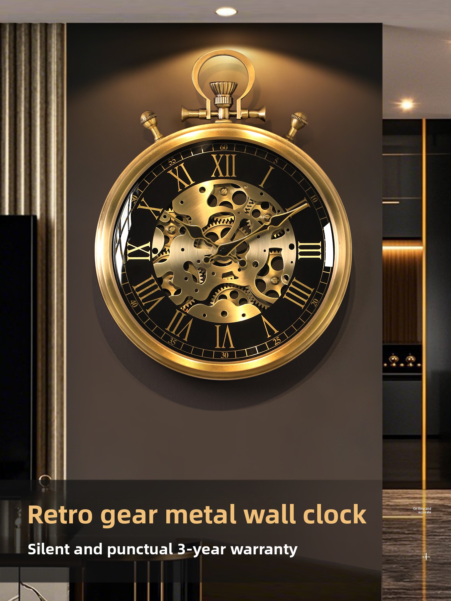 Vintage Industrial Gear Wall C - đánh giá và giá Resin Art Wall Clock