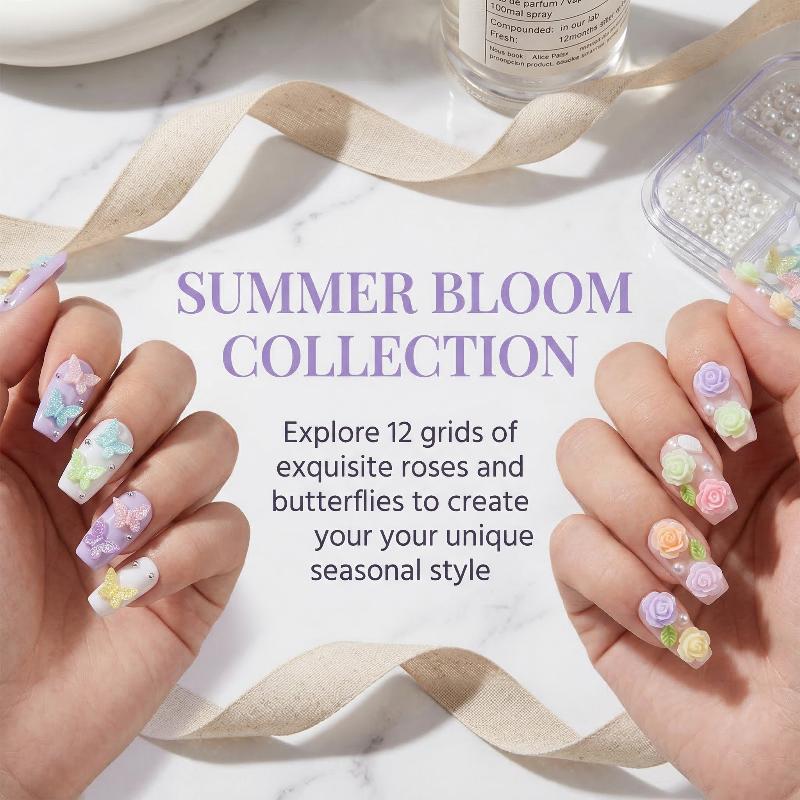 3D Nail Art Decoration Kit 6 1 - đánh giá và giá Resin Art Using Flowers