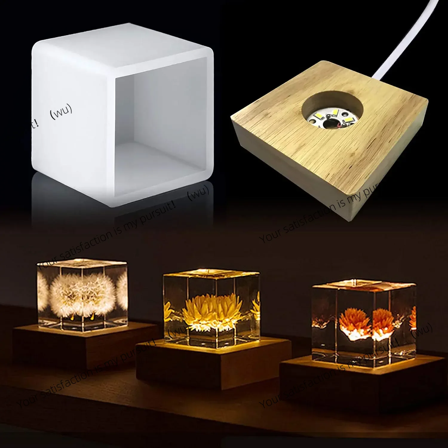 Square Light Resin Mold,led Si - đánh giá và giá Resin Art Stand