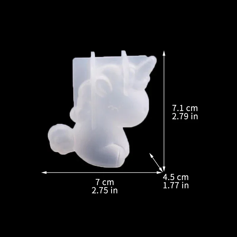 3D Geometric Silicone Unicorn  - đánh giá và giá Resin Art Clay