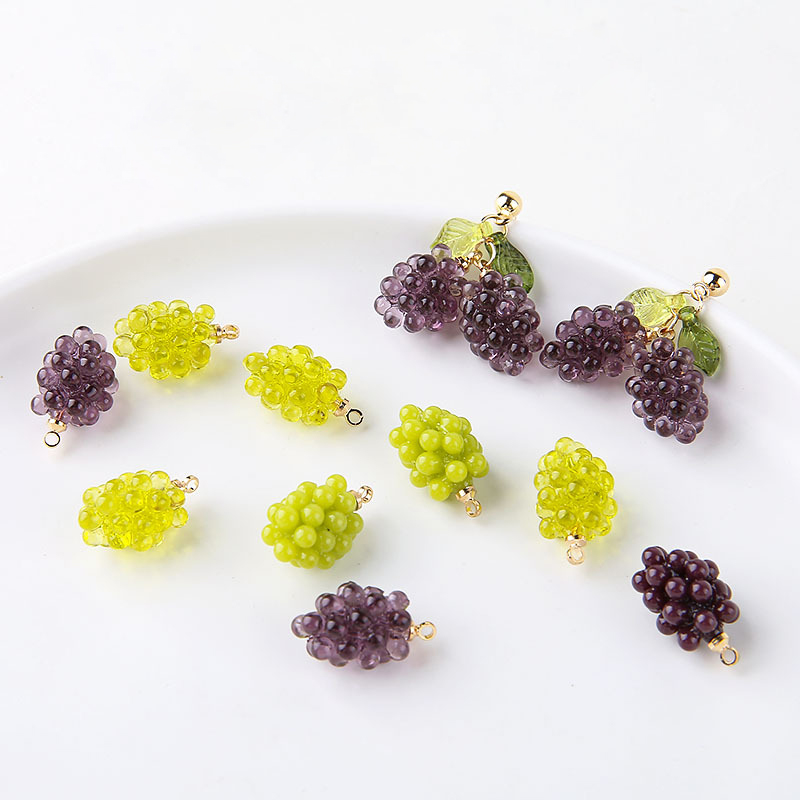 6pcs Cute Little Grapes Resin  - đánh giá và giá Resin Art Diy Kit