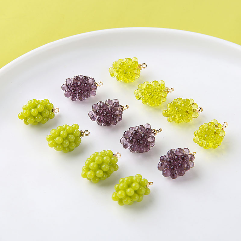 6pcs Cute Little Grapes Resin  - đánh giá và giá Resin Art Diy Kit