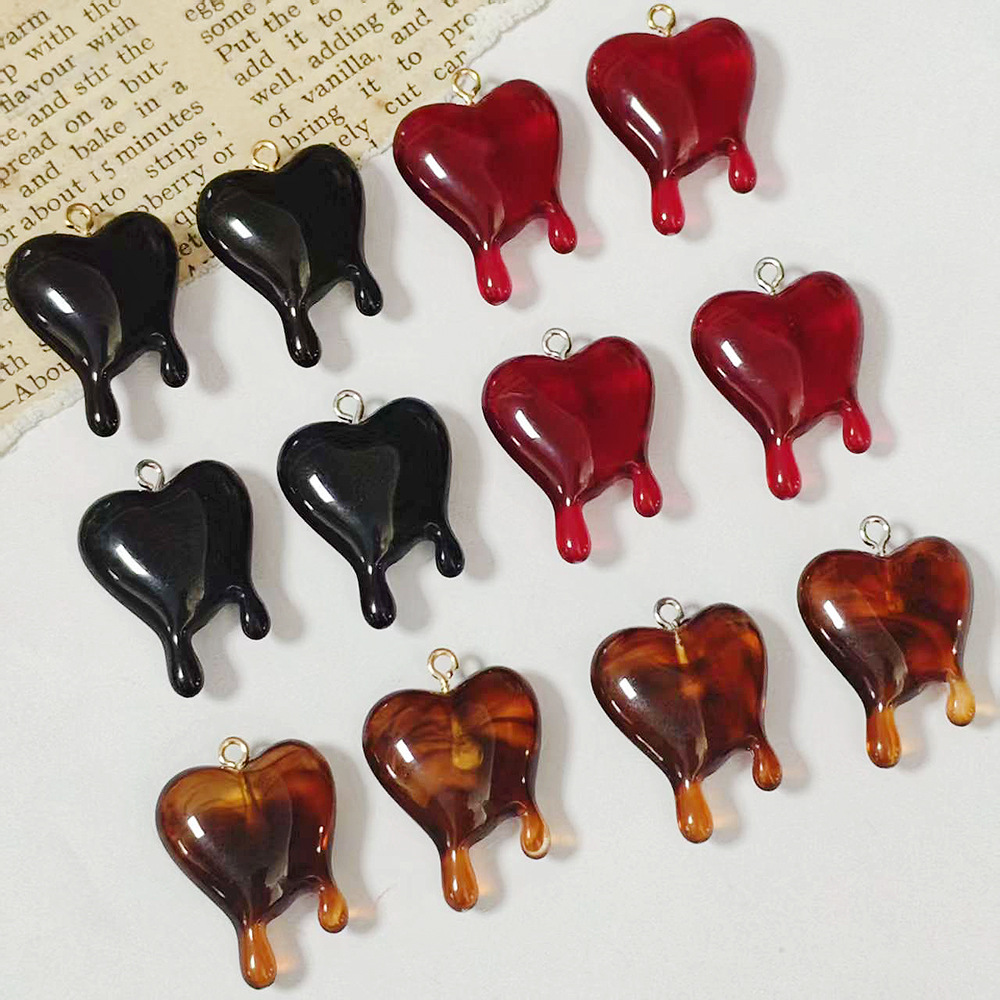 10pcs Drop Blood Heart-shaped  - đánh giá và giá Resin Art Diy Kit