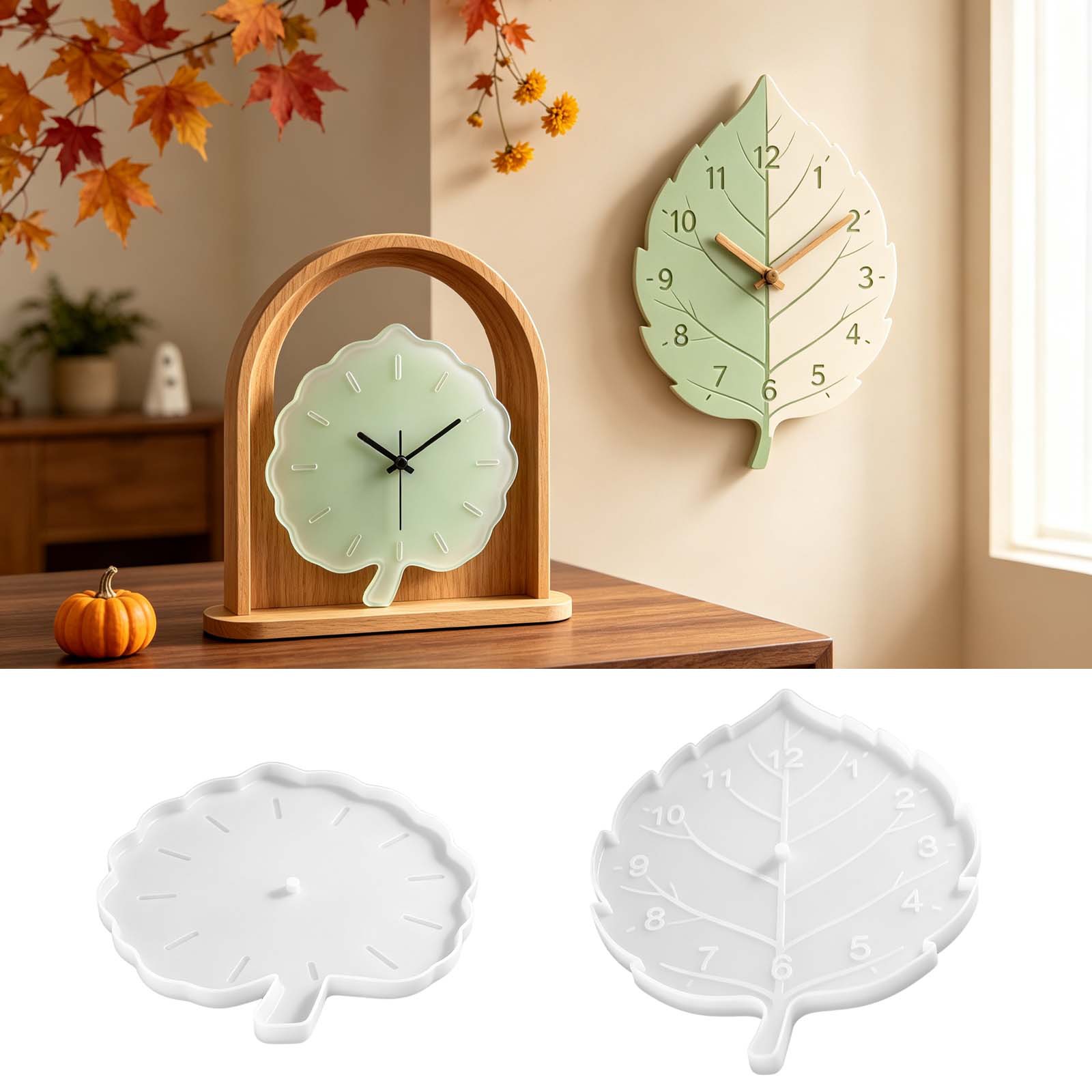 Clock Silicone Molds Leaf Vein - đánh giá và giá Resin Art Wall Clock