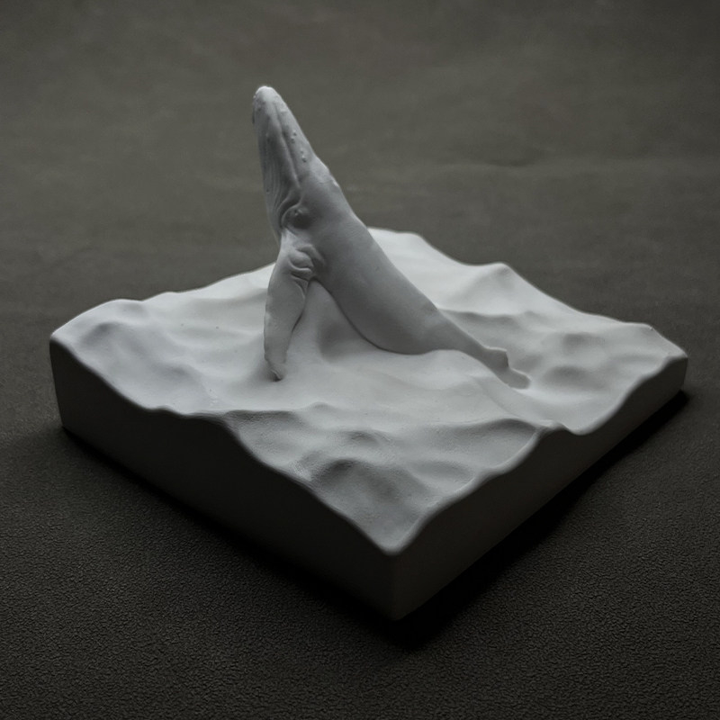 Humpback Whale Statue Plaster  - đánh giá và giá Resin Art Sculptures