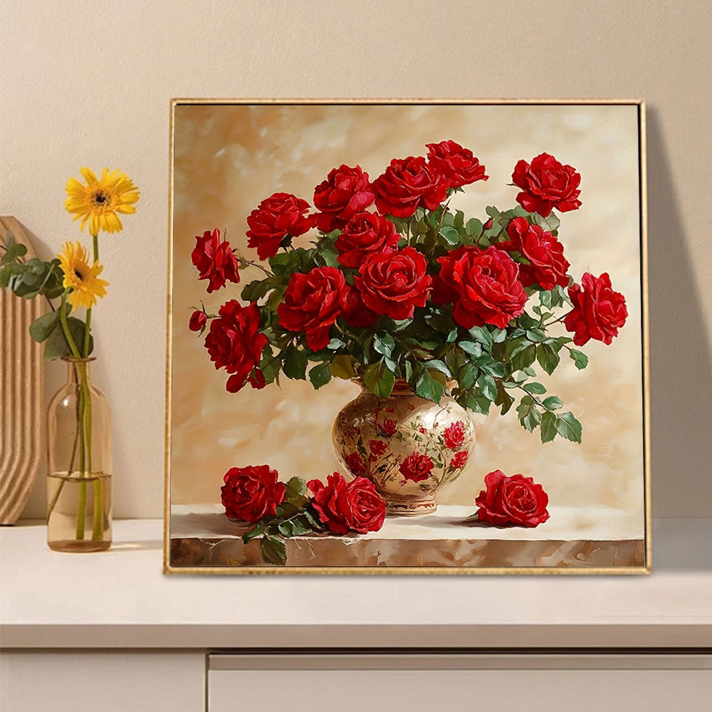 Rose Diamond Painting Full Squ - đánh giá và giá Resin Art Canvas