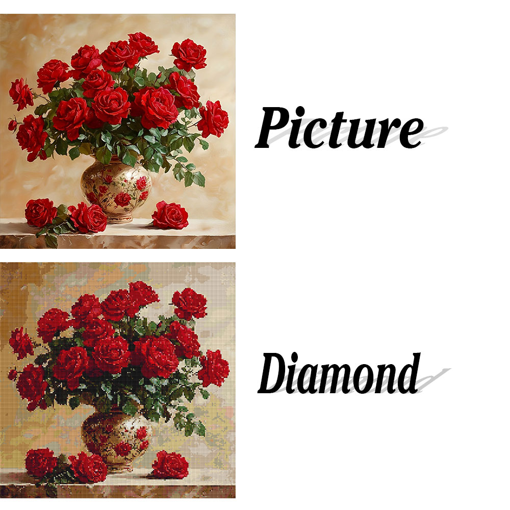 Rose Diamond Painting Full Squ - đánh giá và giá Resin Art Canvas