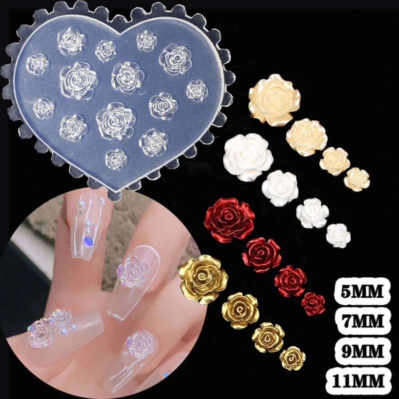 3D Rose Flower Nail Art Decora - đánh giá và giá Resin Art Of Rose