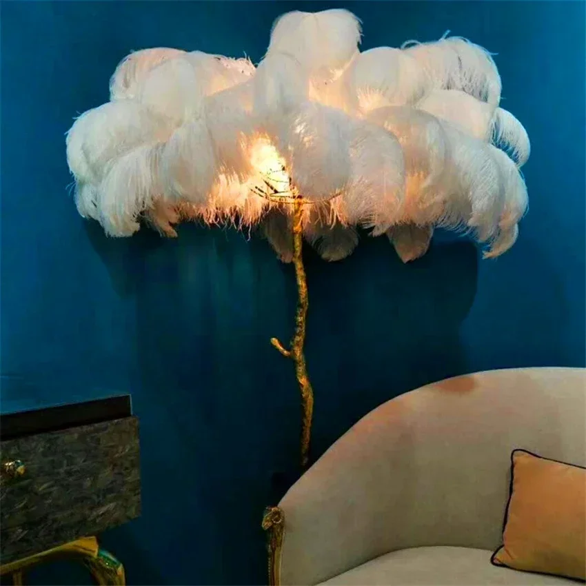 Modern Led Ostrich Feather Flo - đánh giá và giá Resin Art Stand