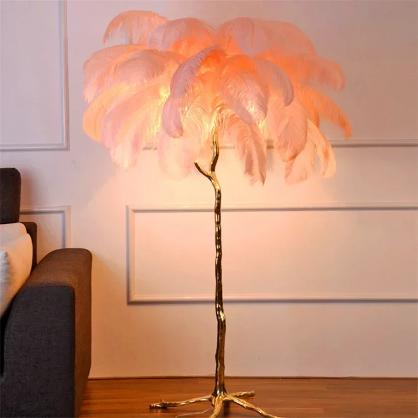 Modern Led Ostrich Feather Flo - đánh giá và giá Resin Art Stand