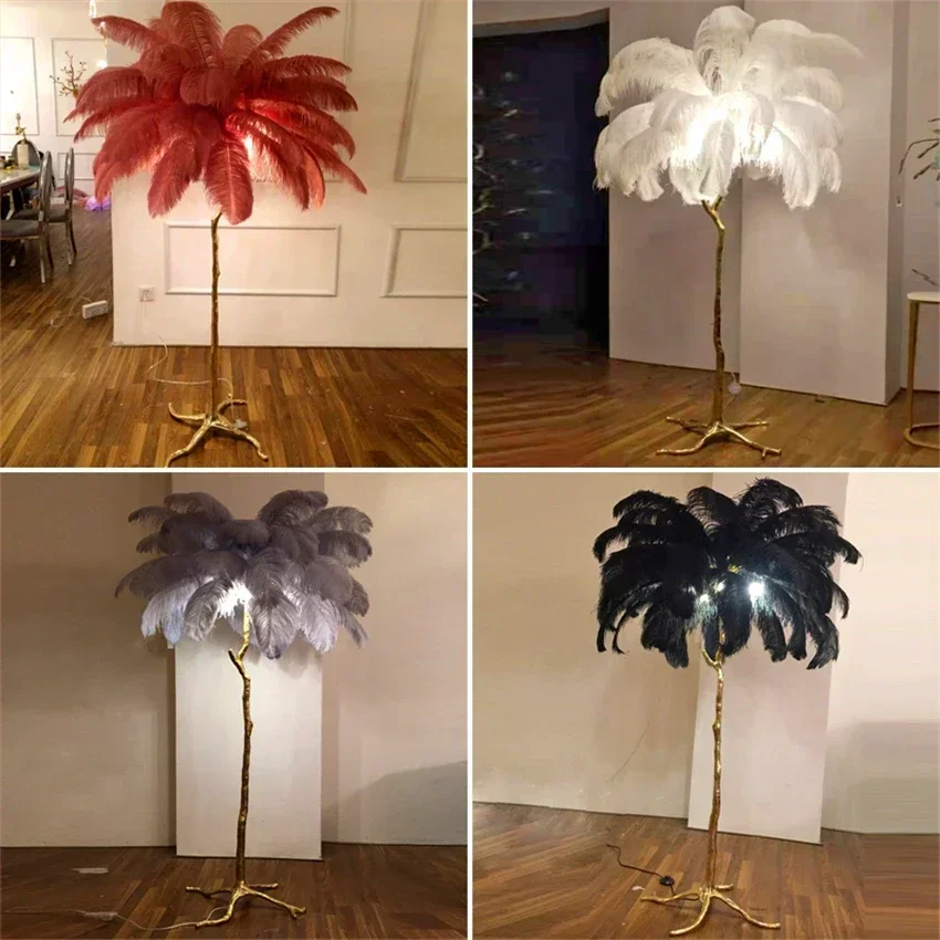 Modern Led Ostrich Feather Flo - đánh giá và giá Resin Art Stand