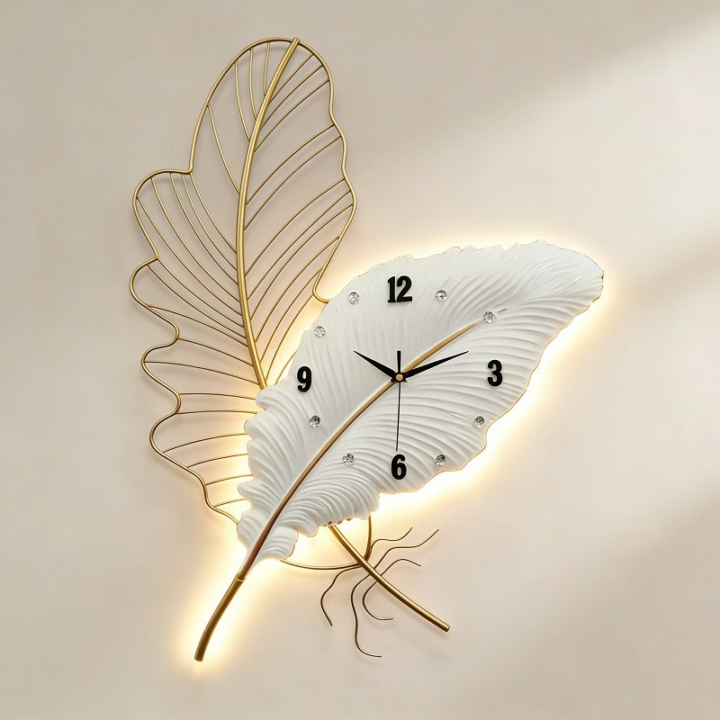 Feather Wall Clock Modern Art  - đánh giá và giá Resin Art Wall Clock
