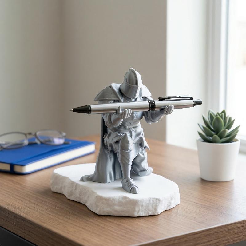 Knight Pen Holder Resin Mediev - đánh giá và giá Resin Art Stand