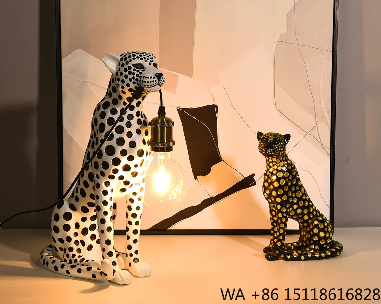 Modern Art Animal Leopard Resi - đánh giá và giá Resin Art Sculptures