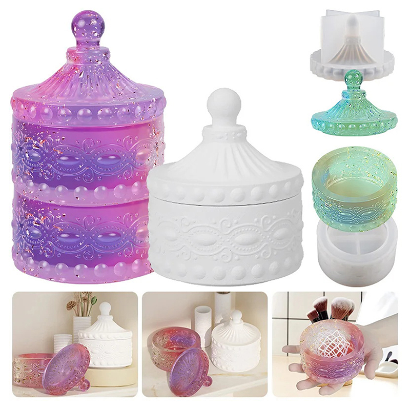 1set Striped Candle Jar Silico - đánh giá và giá Resin Art Clay
