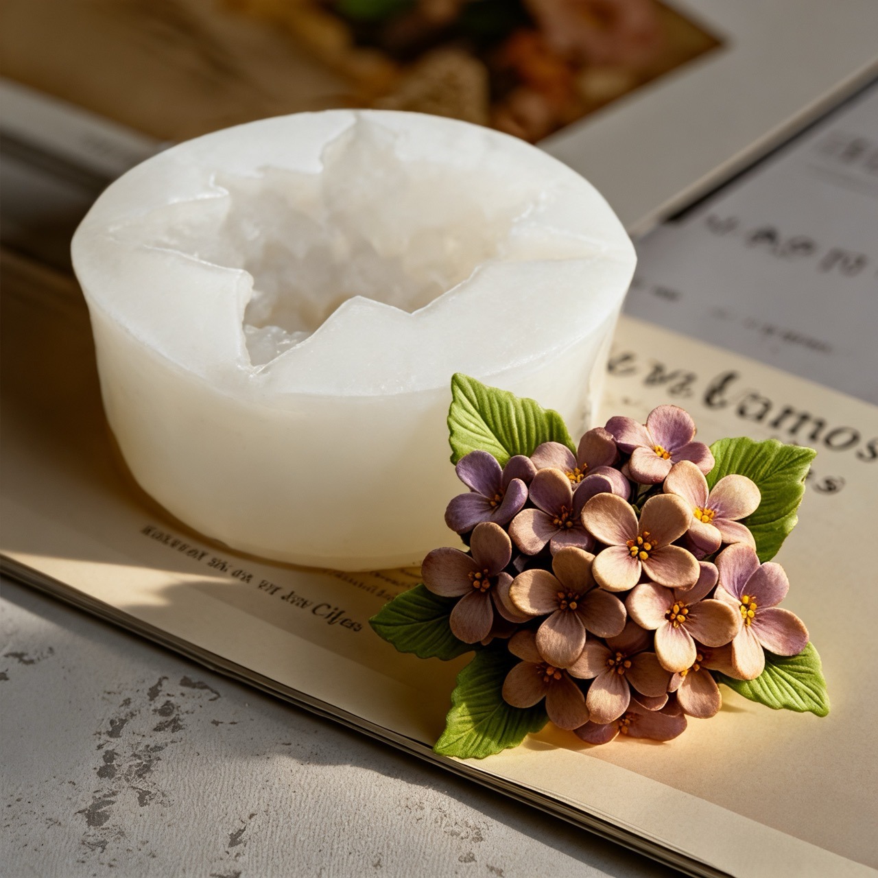 2-Piece 3D Rose and Lilac Sili - đánh giá và giá Resin Art Of Rose
