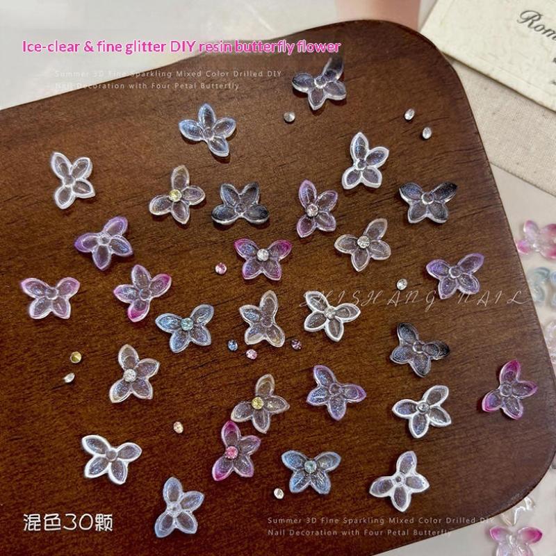 30Pcs 3D Glitter Resin Butterf - đánh giá và giá Resin Art Using Flowers