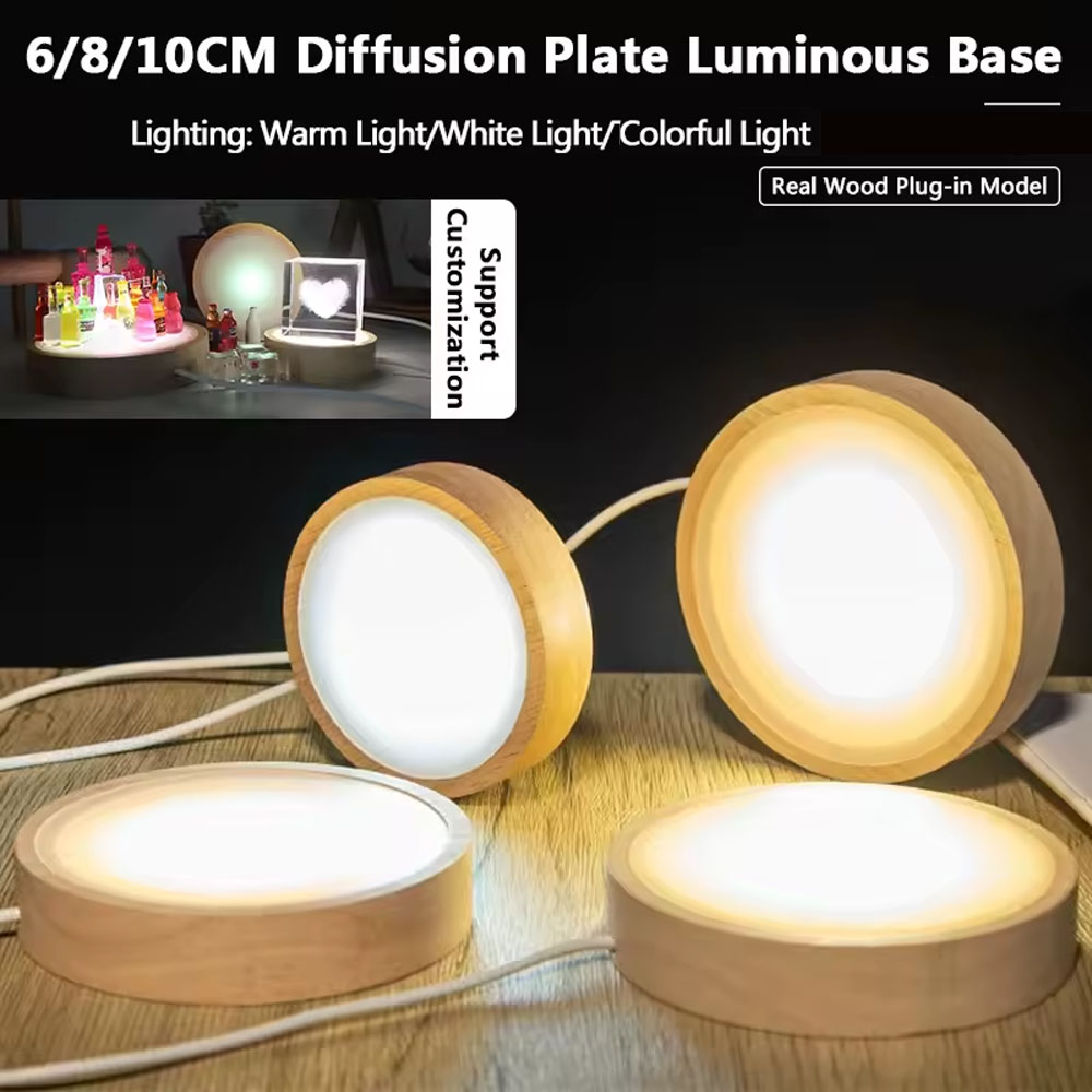 LED Night Light Base 3D Decora - đánh giá và giá Resin Art Stand