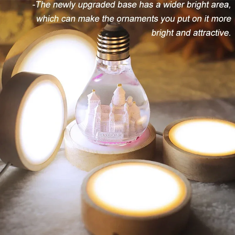 LED Night Light Base 3D Decora - đánh giá và giá Resin Art Stand