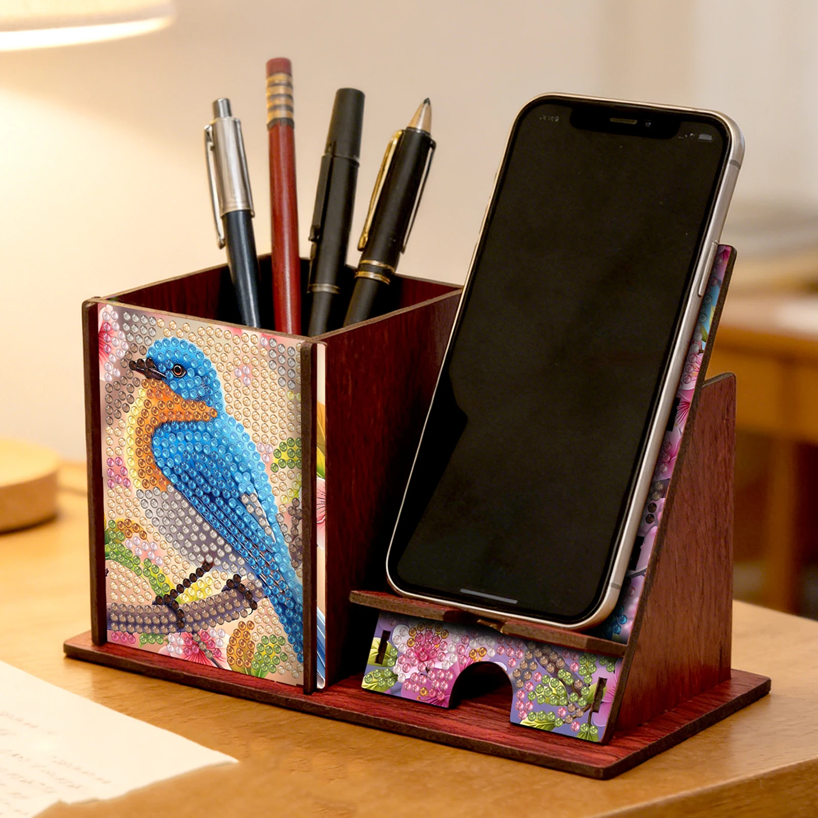 Diamond Art Wooden Desk Organi - đánh giá và giá Resin Art Stand