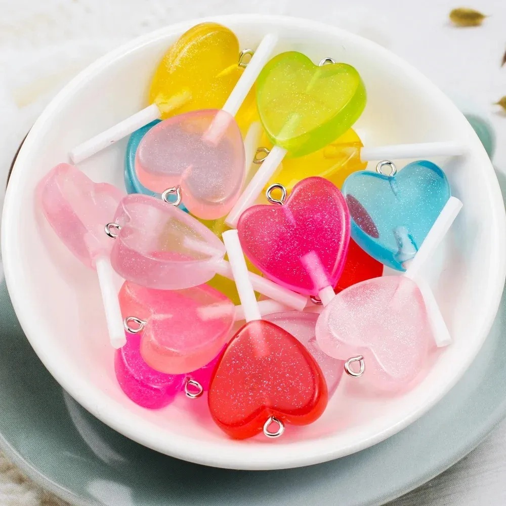 10Pcs Kawaii Sparkly Heart Lol - đánh giá và giá Resin Art Diy Kit