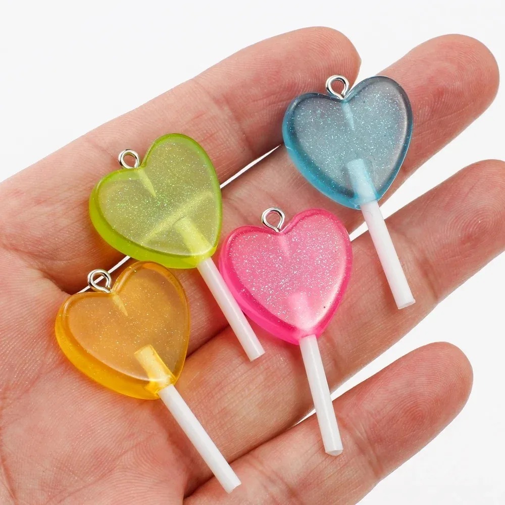 10Pcs Kawaii Sparkly Heart Lol - đánh giá và giá Resin Art Diy Kit