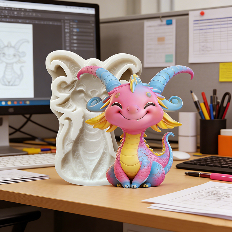 Cute little dragon silicone mo - đánh giá và giá Resin Art Clay