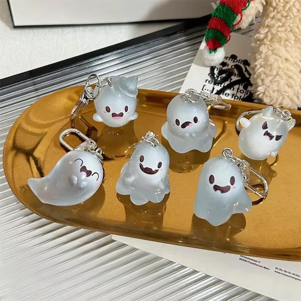 Halloween Jelly Ghost Keychain - đánh giá và giá Resin Art Hanging